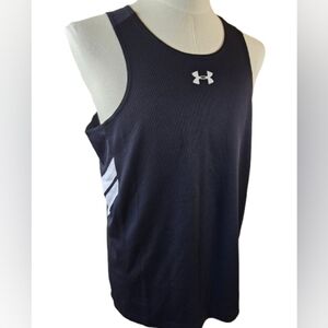Under Armour Athletic Tank Black White Size Medium